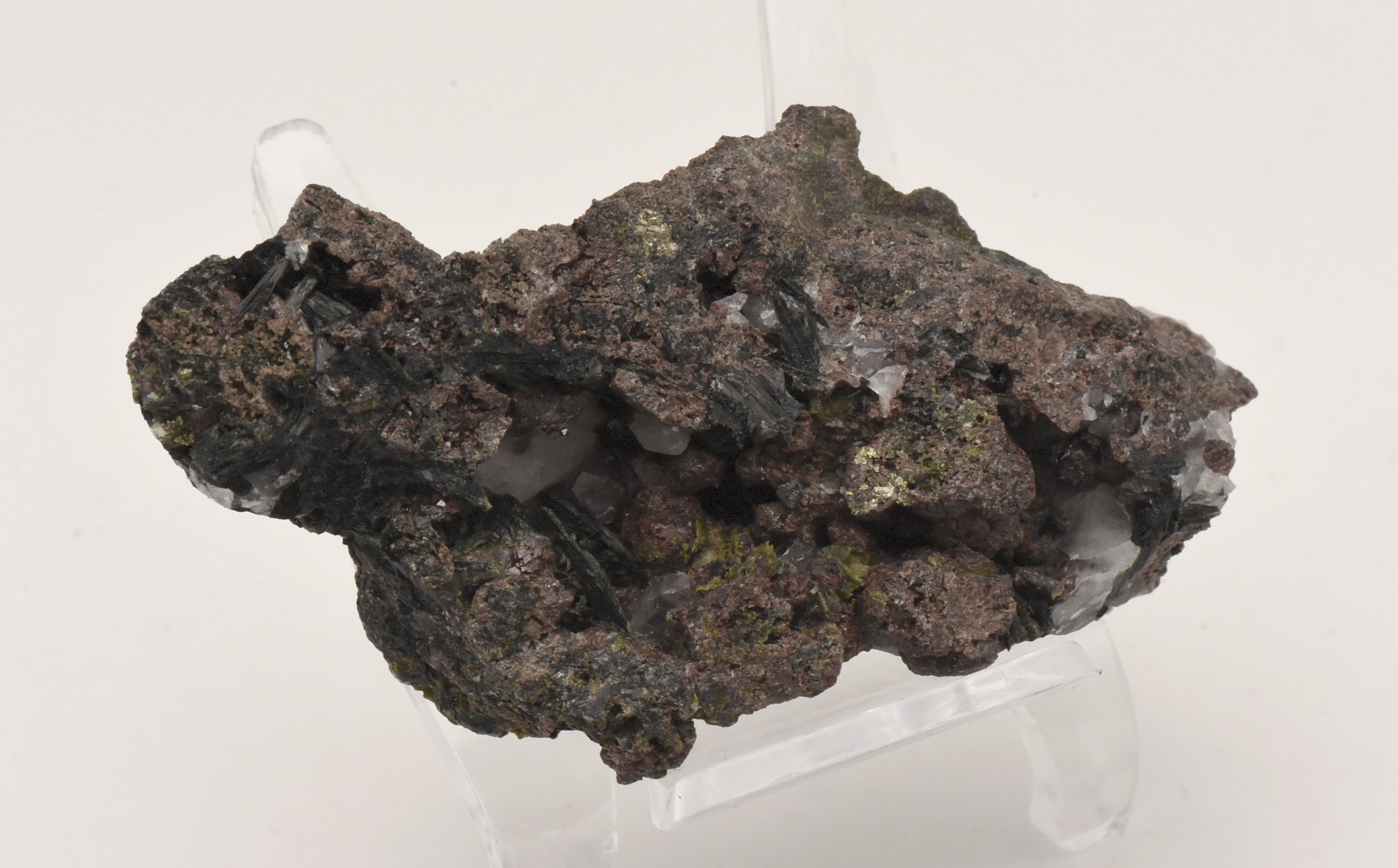 Andradite and Ferropargasite Mineral Specimen - Spain