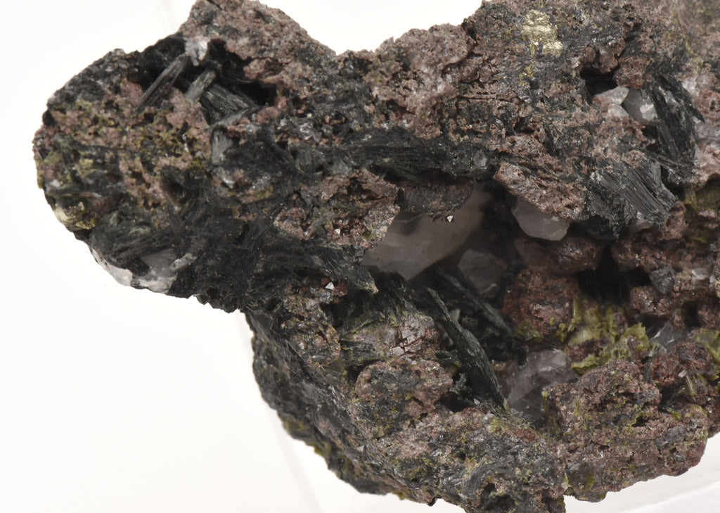 Andradite and Ferropargasite Mineral Specimen - Spain