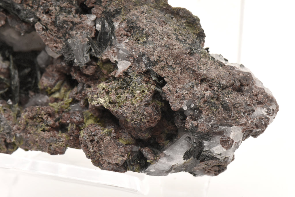 Andradite and Ferropargasite Mineral Specimen - Spain