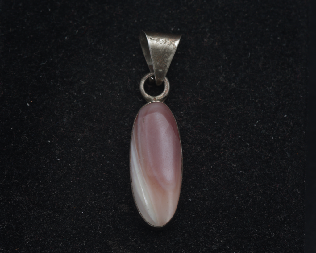 Vintage Handmade Mexican Inlaid Shell Pendant