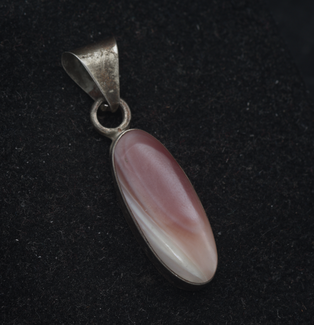 Vintage Handmade Mexican Inlaid Shell Pendant