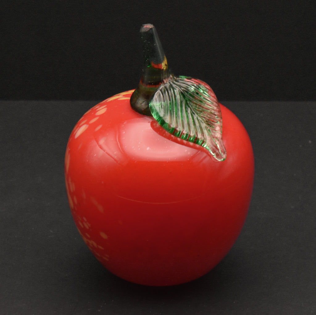 Vintage Handmade Art Glass Apple