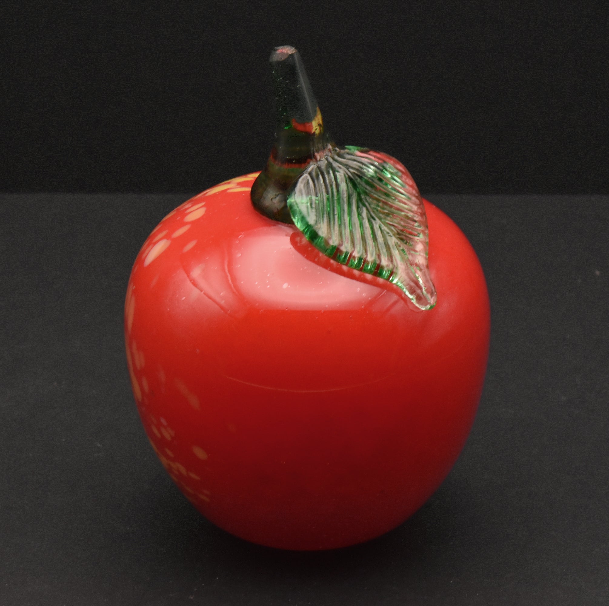 Vintage Handmade Art Glass Apple