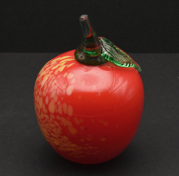 Vintage Handmade Art Glass Apple