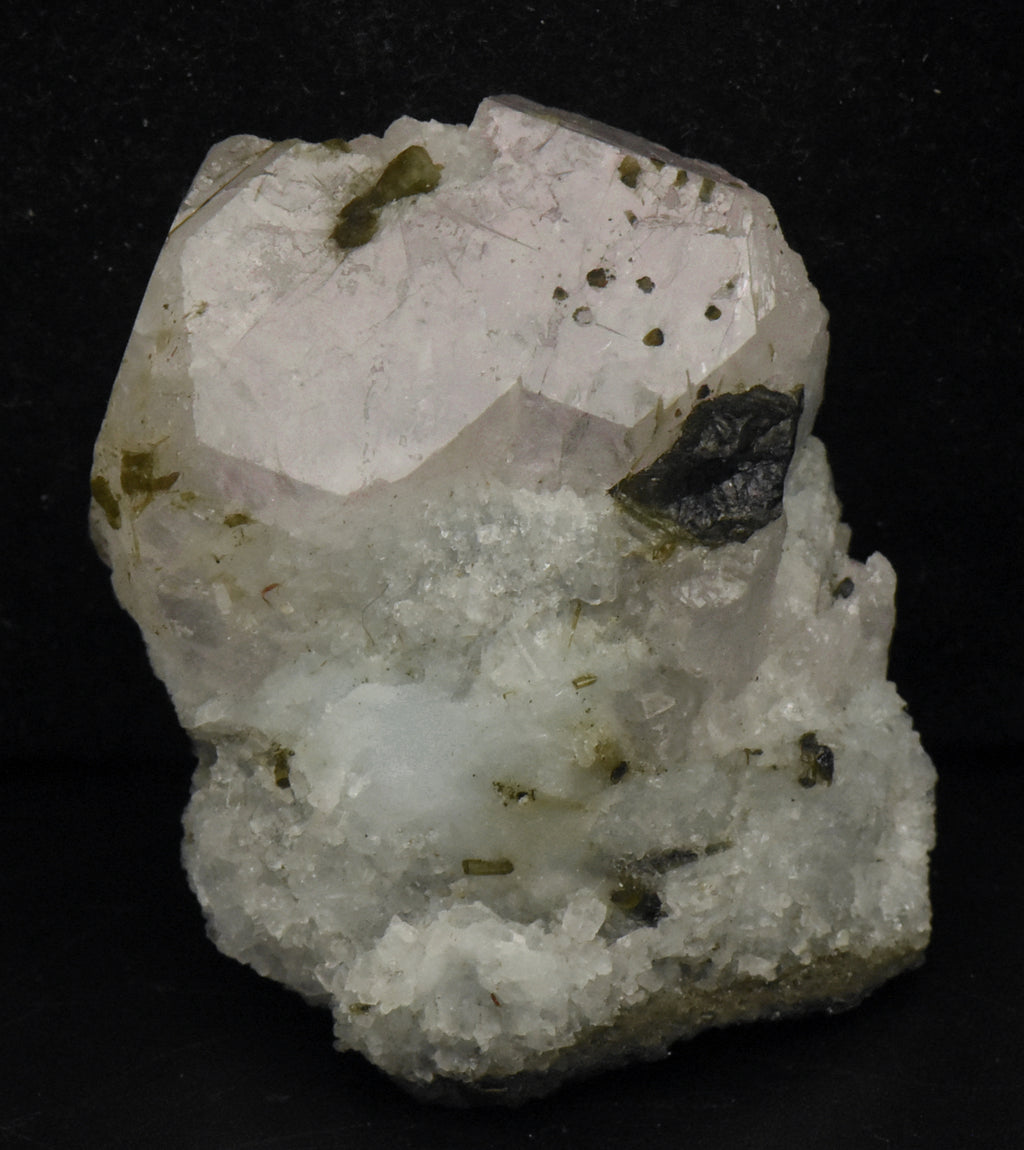 Morganite with Aquamarine and Green Tourmaline Crystal Cluster - Afghanistan