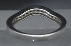 Vintage Sterling Silver CZ Arch Band - Size 7