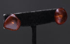 Vintage Amber Nugget Stud Earrings