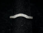 Vintage Sterling Silver CZ Arch Band - Size 7