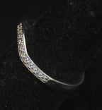 Vintage Sterling Silver CZ Arch Band - Size 7