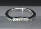 Vintage Sterling Silver CZ Arch Band - Size 7