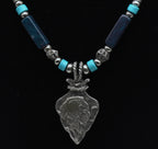 Arrowhead Pendant Beaded Cord Necklace