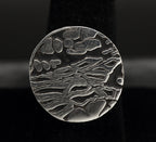 Vintage Sterling Silver Abstract Design Ring - Size 8.25