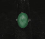 Vintage Aventurine Silver Ring - Size 5.25