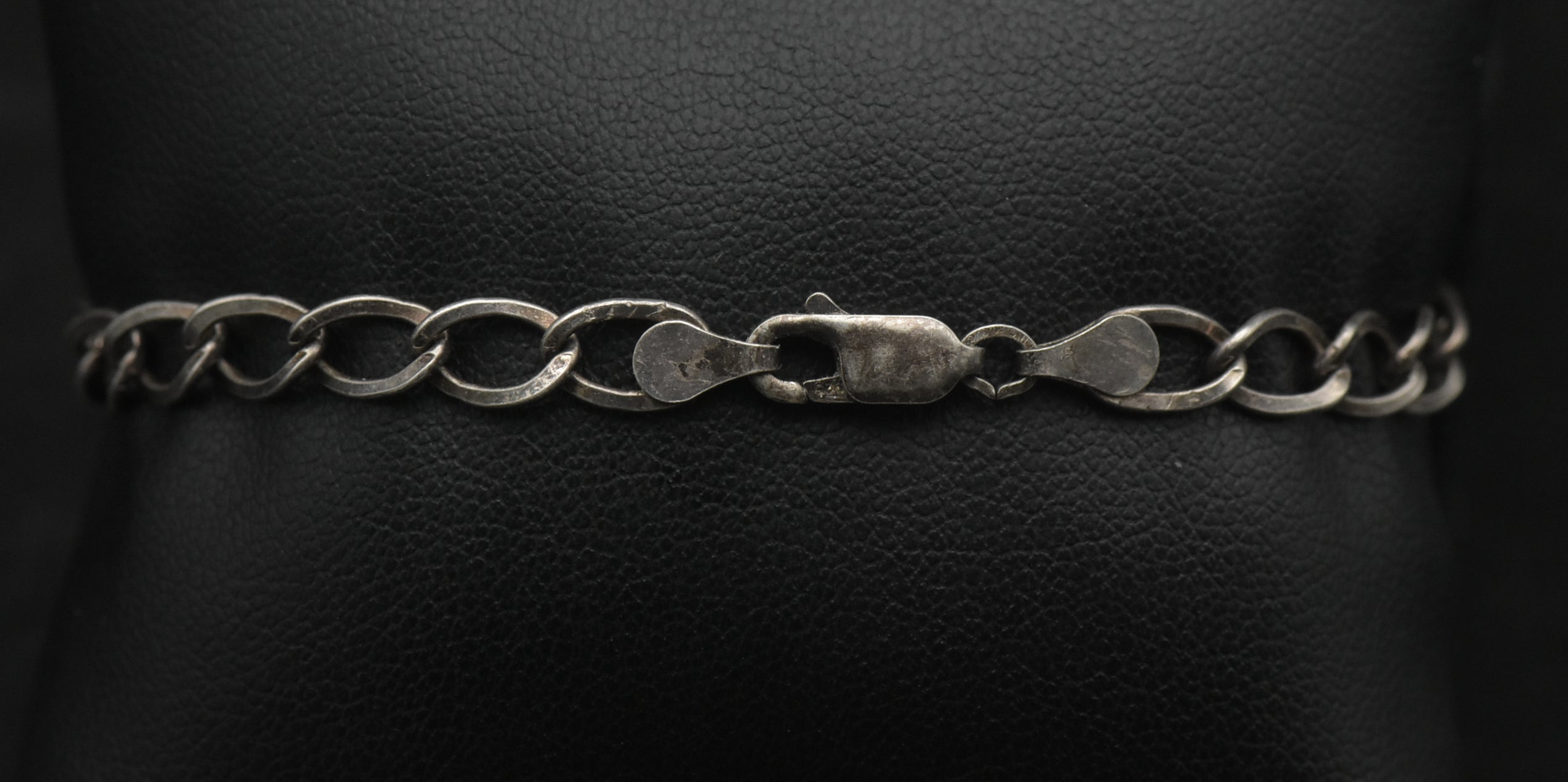 Vintage Sterling Silver White Rabbit Alice in Wonderland Charm Bracelet - 7.25"