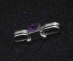 Vintage Handmade Sterling Silver Amethyst Pendant