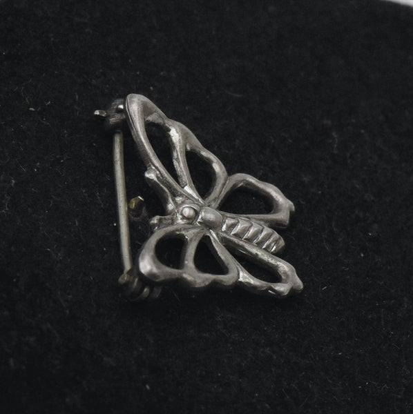 Vintage Sterling Silver Butterfly Brooch