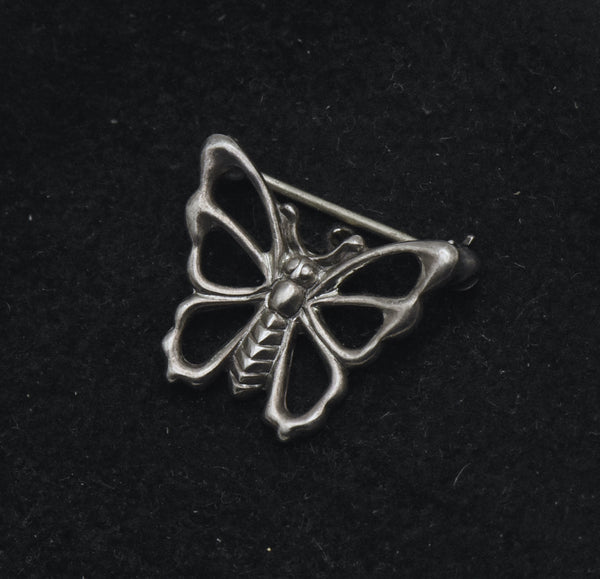 Vintage Sterling Silver Butterfly Brooch