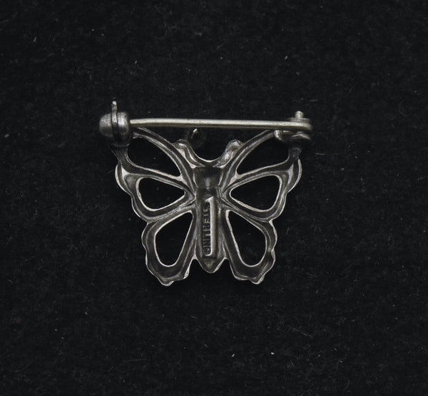 Vintage Sterling Silver Butterfly Brooch