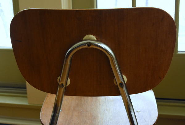 Vintage Mid Century Bent Wood and Metal Side Chair