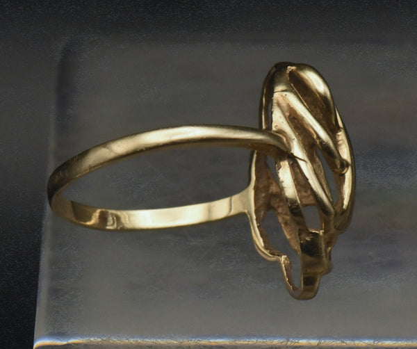 Vintage 14k Gold "B" Monogram Ring - Size 9.75