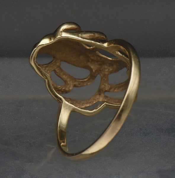 Vintage 14k Gold "B" Monogram Ring - Size 9.75