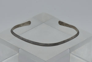 Vintage Silver Beveled Cuff Bracelet