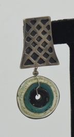 UNMATCHED Vintage Handmade Unusual Design Sterling Silver Clip-On Earring