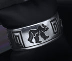 Vintage Sterling Silver Native American Bear Cuff Bracelet