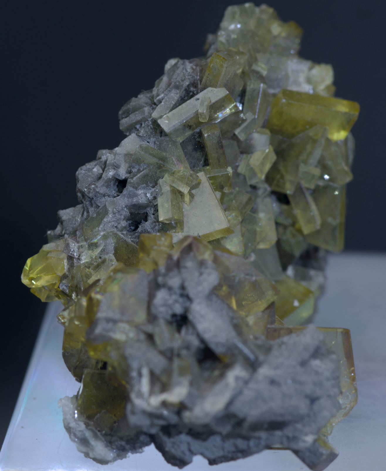 Yellow Barite Crystal Cluster Mineral Specimen  - Arizona