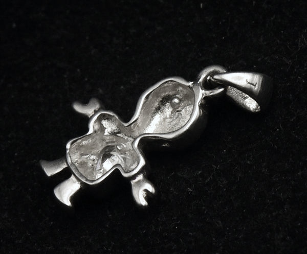 Vintage Sterling Silver and Rhinestone Boy Charm