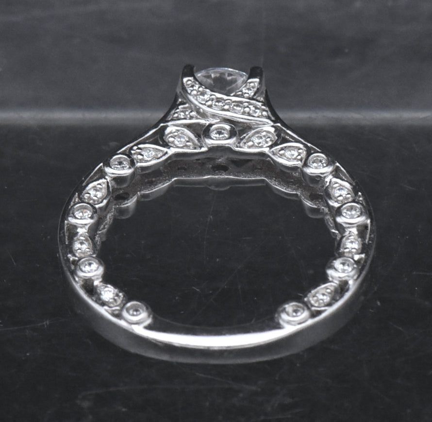 Sterling Silver Cubic Zirconia Ring - Size 7