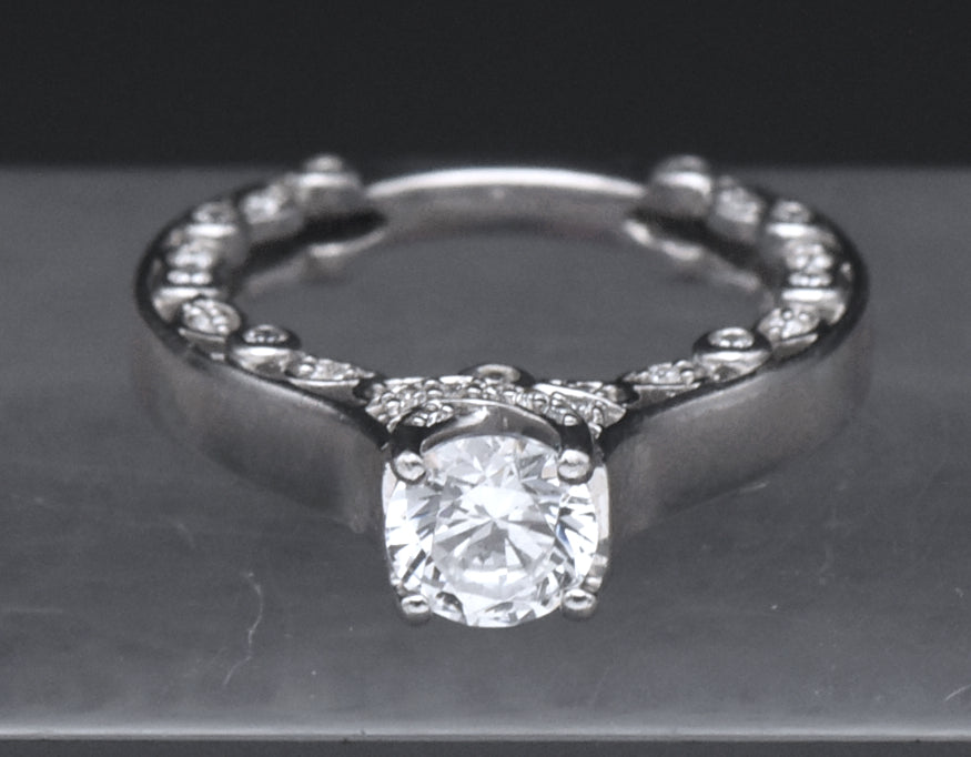 Sterling Silver Cubic Zirconia Ring - Size 7
