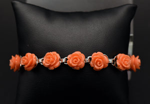 Vintage Rose Link Bracelet