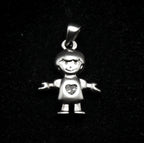 Vintage Sterling Silver and Rhinestone Boy Charm