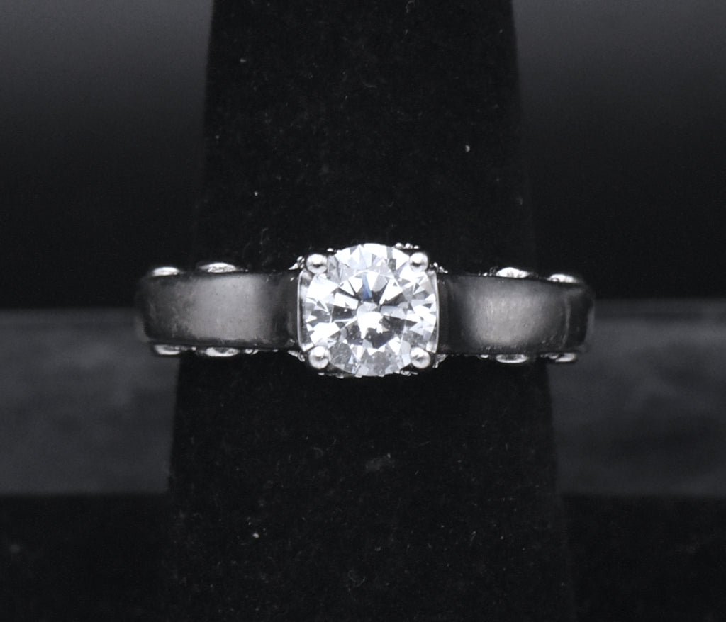 Sterling Silver Cubic Zirconia Ring - Size 7