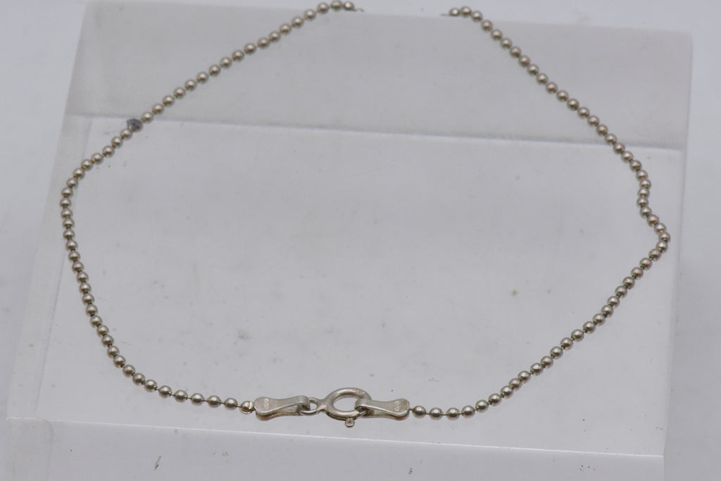 Vintage Sterling Silver Ball Link Chain Anklet - 9.25"