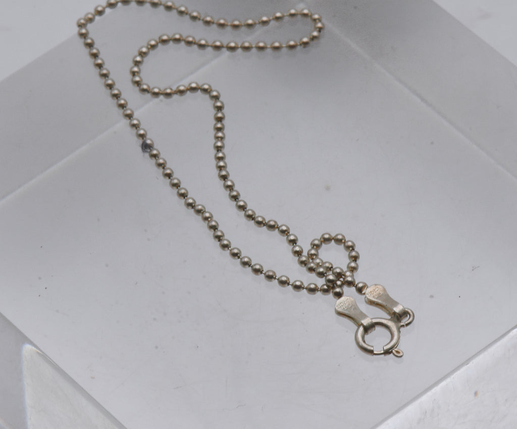 Vintage Sterling Silver Ball Link Chain Anklet - 9.25"