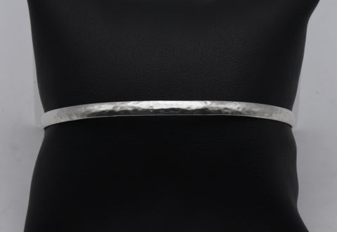 Vintage Hammered Texture Sterling Silver Bangle Bracelet