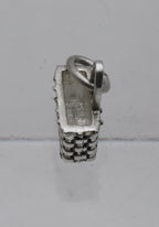 Vintage Sterling Silver Woven Basket Charm
