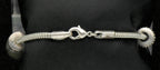 Vintage Sterling Silver and Nephrite Beads "N" Initial Bracelet - 7.25"