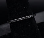 Sterling Silver Black Cubic Zirconia Eternity Band - Size 7