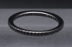 Sterling Silver Black Cubic Zirconia Eternity Band - Size 7