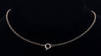 Tumbled Black Stone Pendant on Gold Tone Chain Necklace - 17"