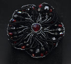Vintage Beaded Floral Brooch