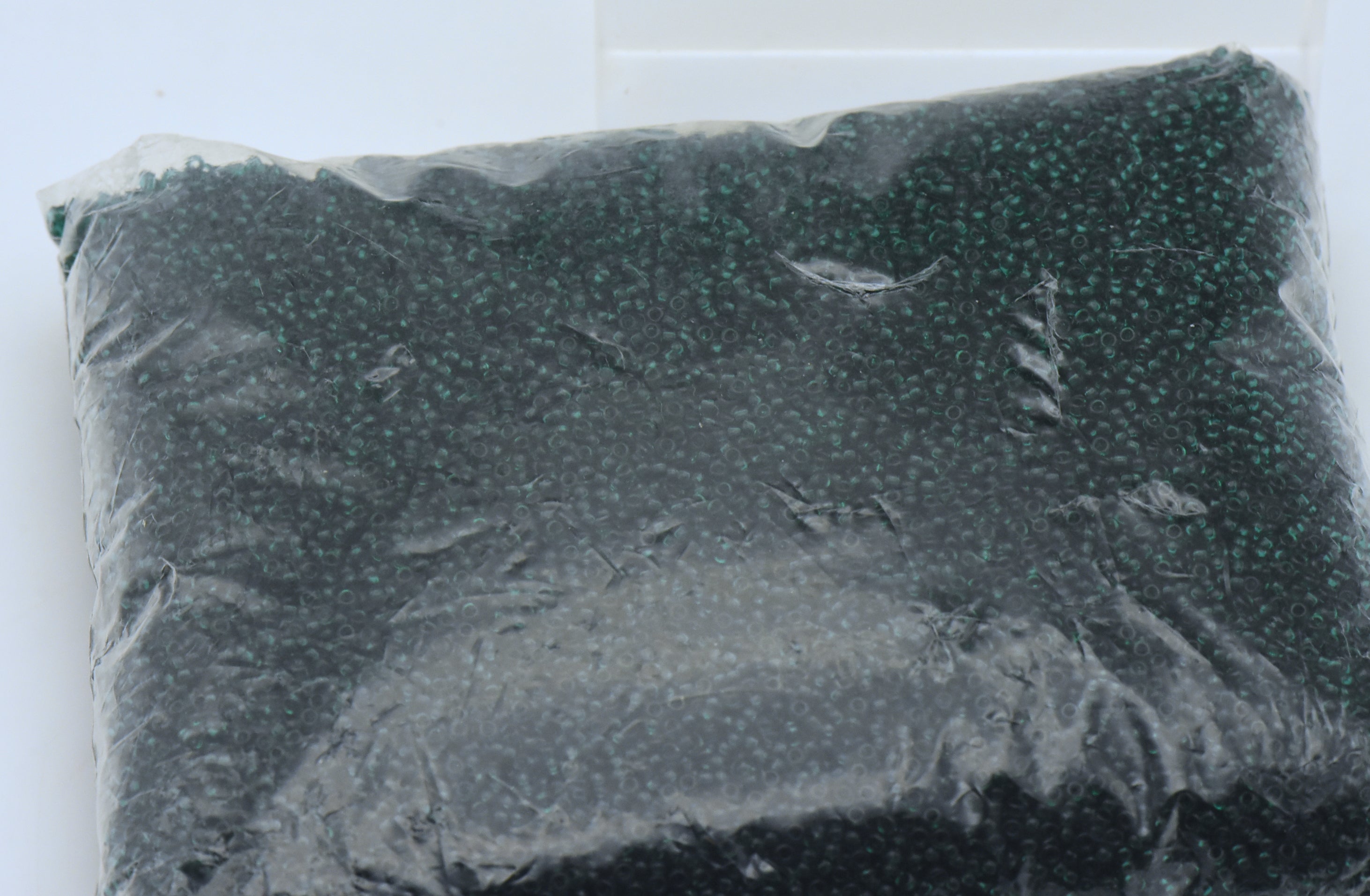 NOS 1/2 Kilo Bag of 2.2mm Blue Green Seed Beads