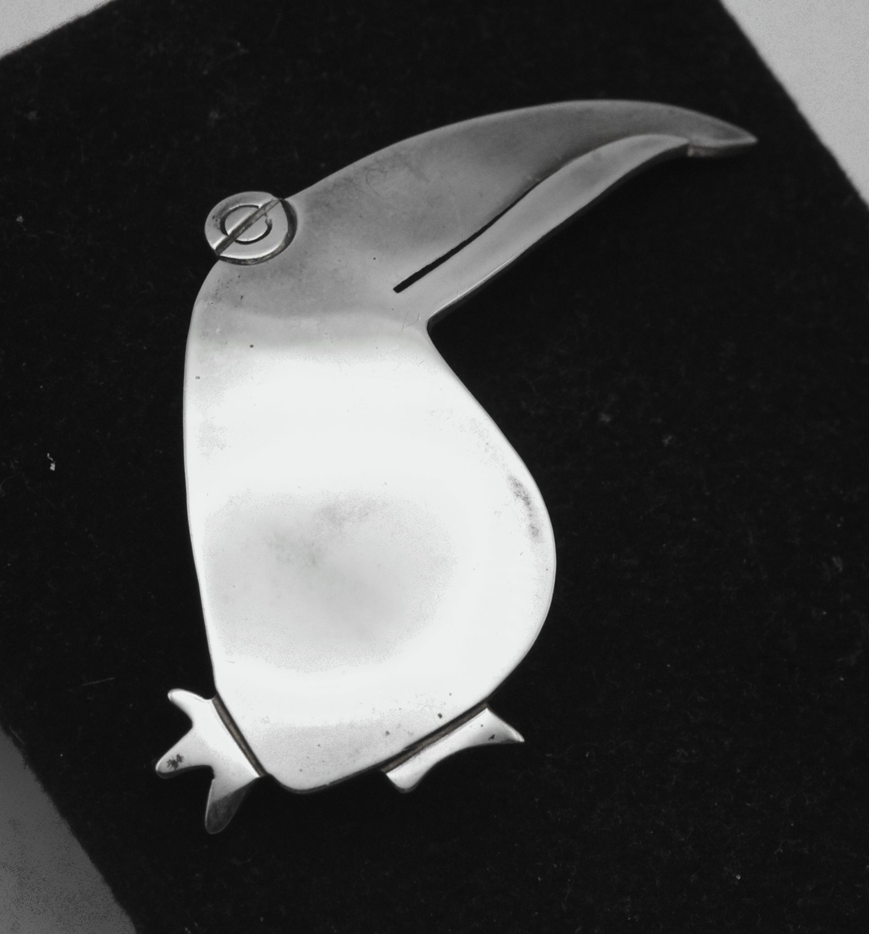 Vintage Sterling Silver Bird Brooch