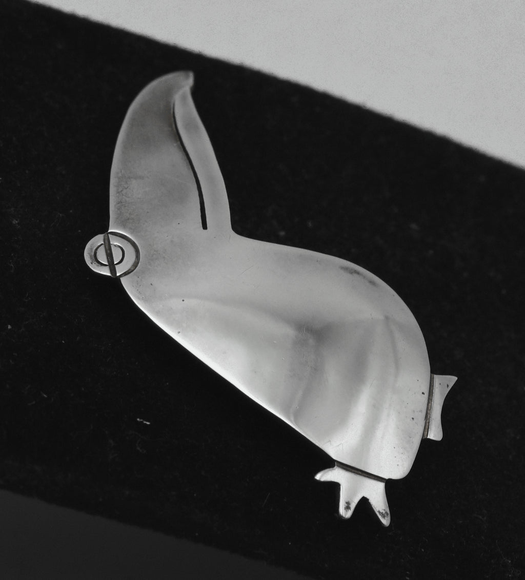 Vintage Sterling Silver Bird Brooch