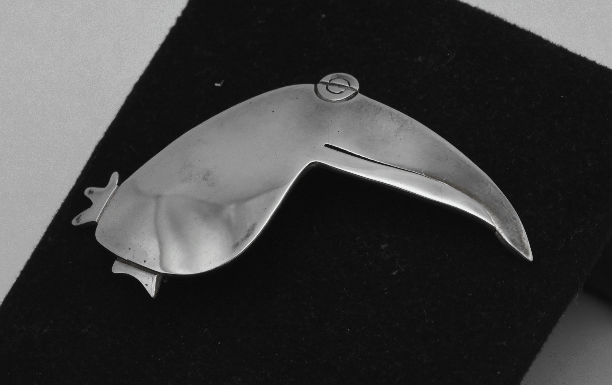 Vintage Sterling Silver Bird Brooch