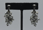 Dalsheim - Vintage Silver Tone and Colorless Faceted Bead Dangle Clip-On Earrings