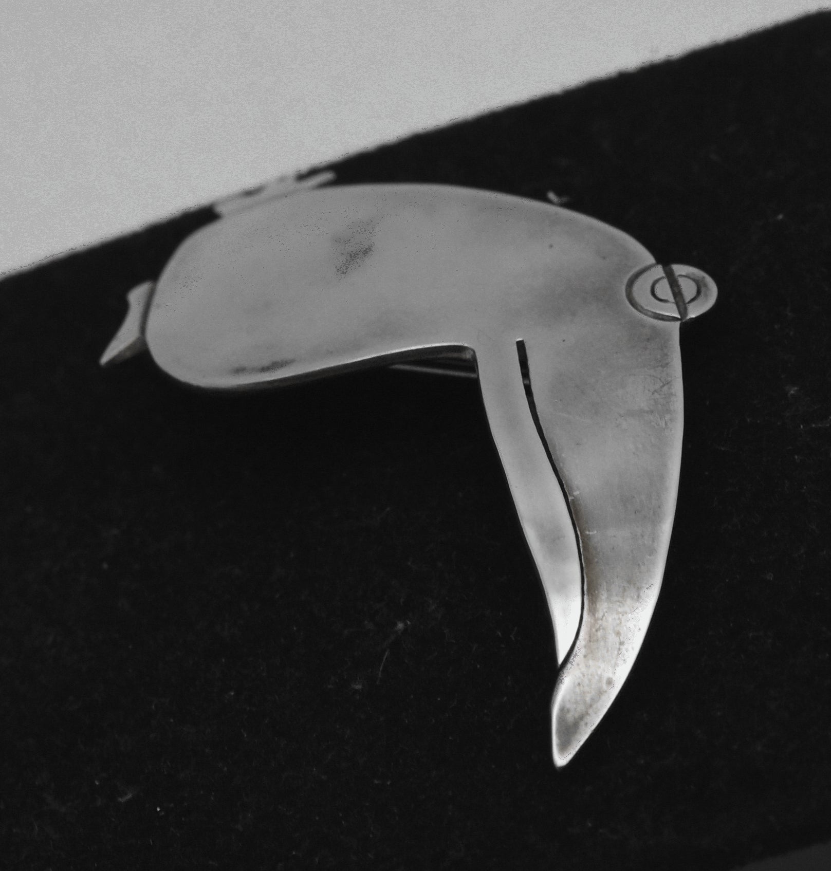 Vintage Sterling Silver Bird Brooch